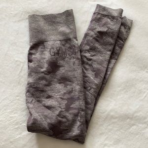 Gymshark Camo Leggings Lavender Grey